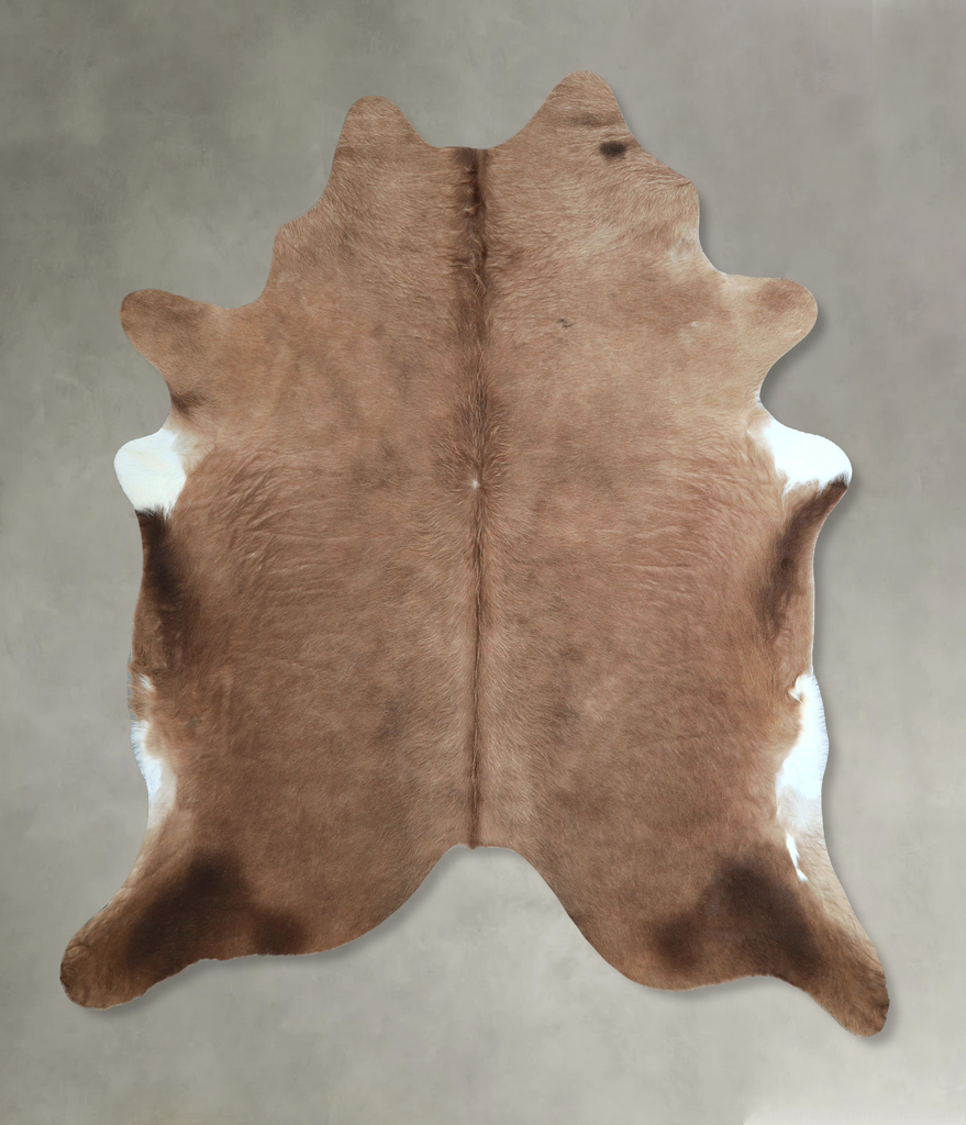 Taupe X-Large Brazilian Cowhide Rug 7'1"H x 6'4"W #A48162 by Hudson Hides