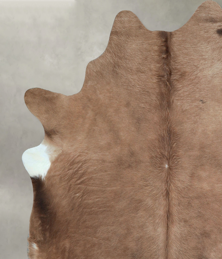 Taupe X-Large Brazilian Cowhide Rug 7'1"H x 6'4"W #A48162 by Hudson Hides