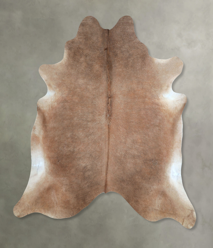 Taupe X-Large Brazilian Cowhide Rug 6'9"H x 6'6"W #A48166 by Hudson Hides