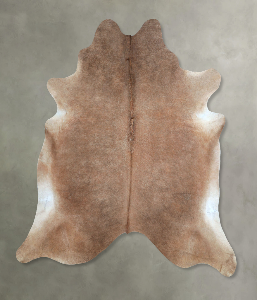 Taupe X-Large Brazilian Cowhide Rug 6'9"H x 6'6"W #A48166 by Hudson Hides
