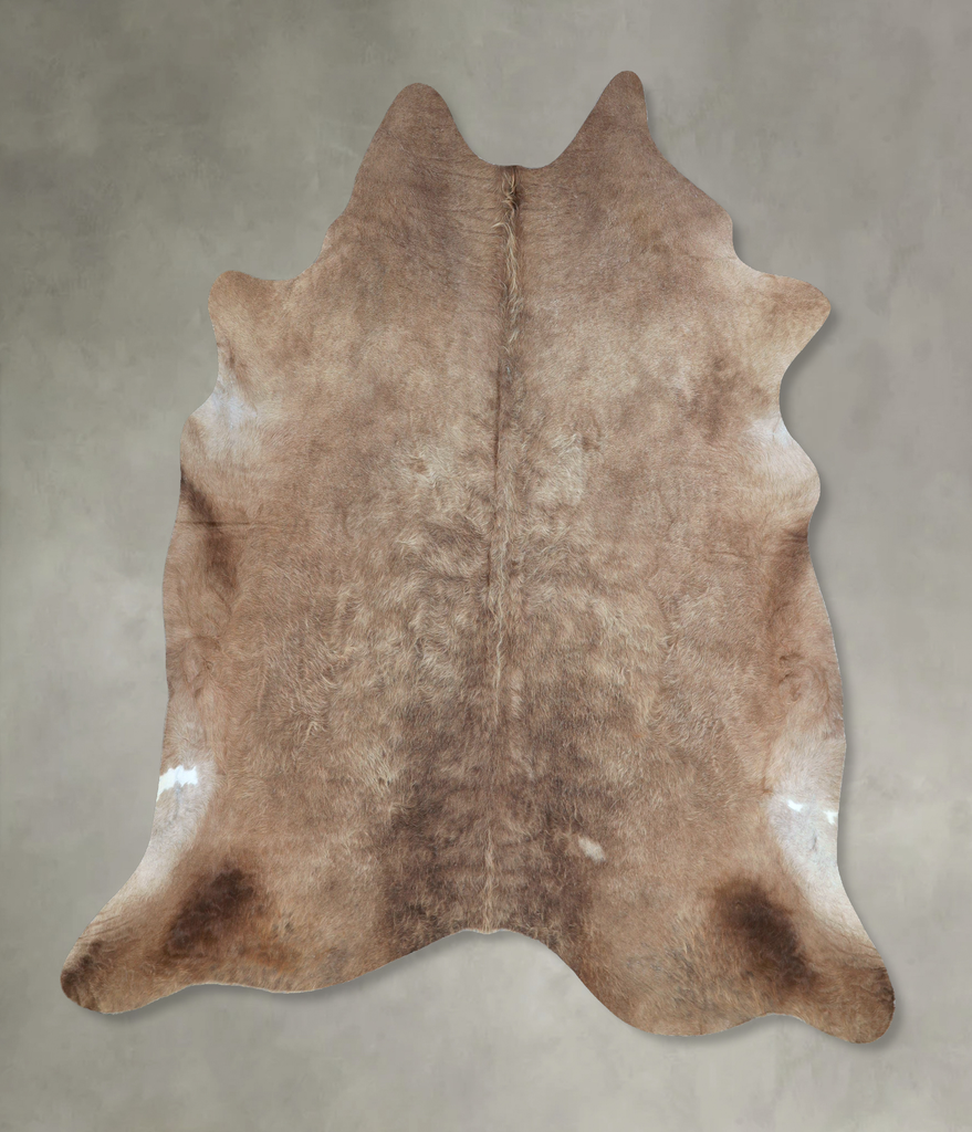 Taupe X-Large Brazilian Cowhide Rug 7'0"H x 6'3"W #A48167 by Hudson Hides