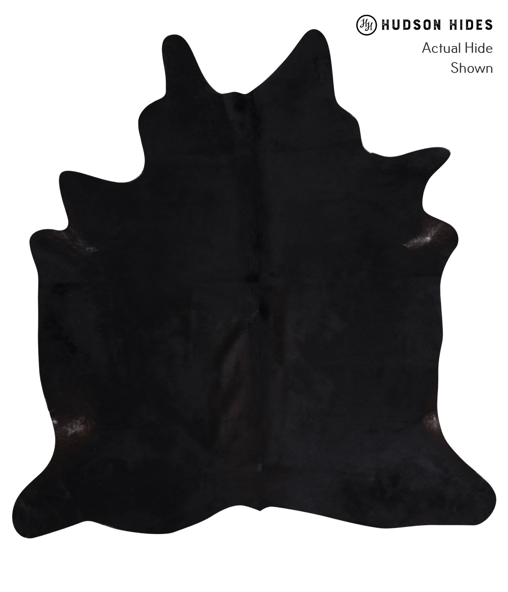 Solid Black Cowhide Rug #A4817