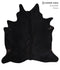 Solid Black X-Large Brazilian Cowhide Rug 6'5
