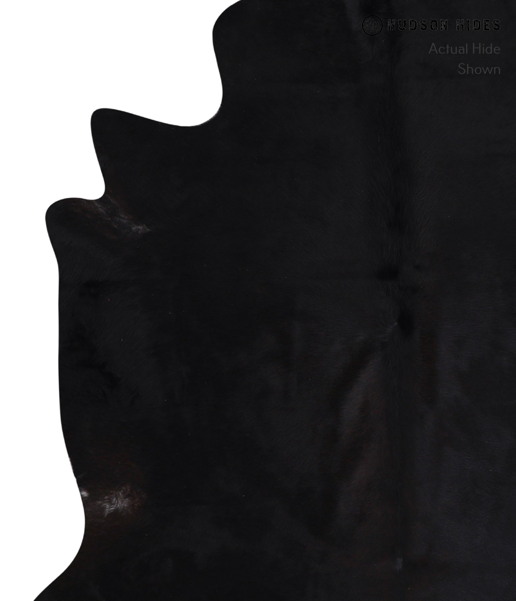Solid Black Cowhide Rug #A4817