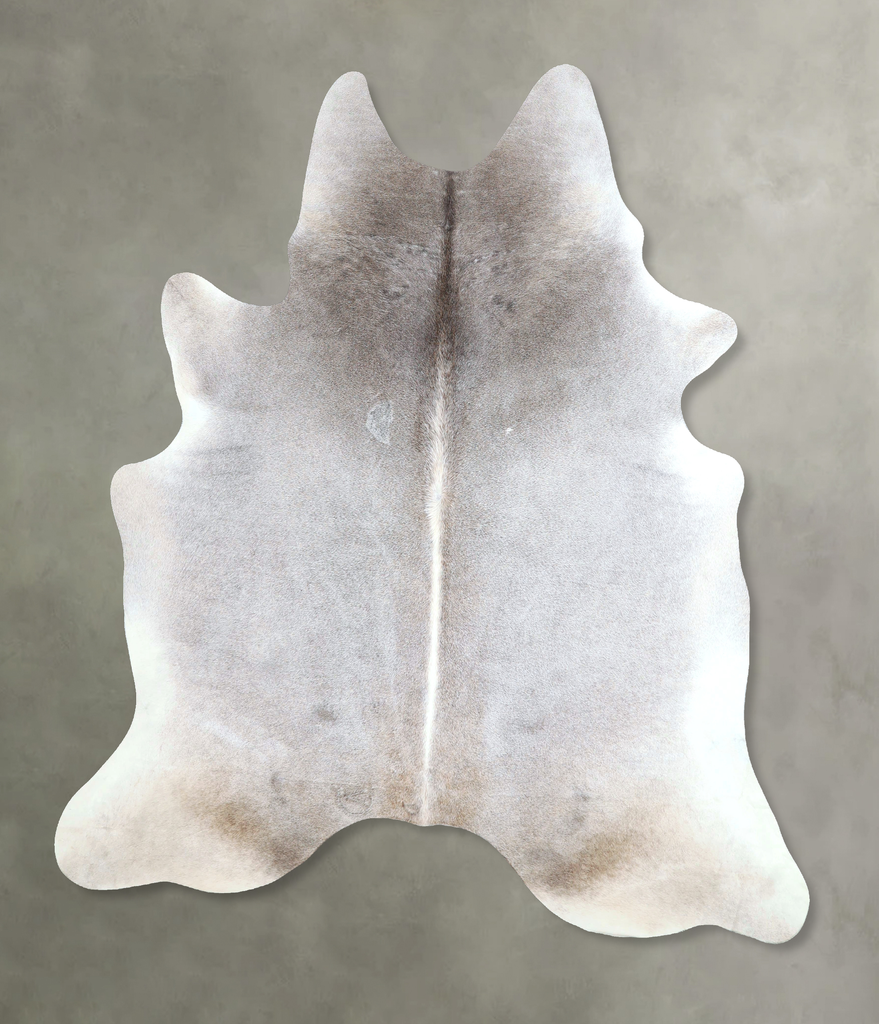 Medium Grey X-Large Brazilian Cowhide Rug 7'4"H x 6'4"W #A48173 by Hudson Hides
