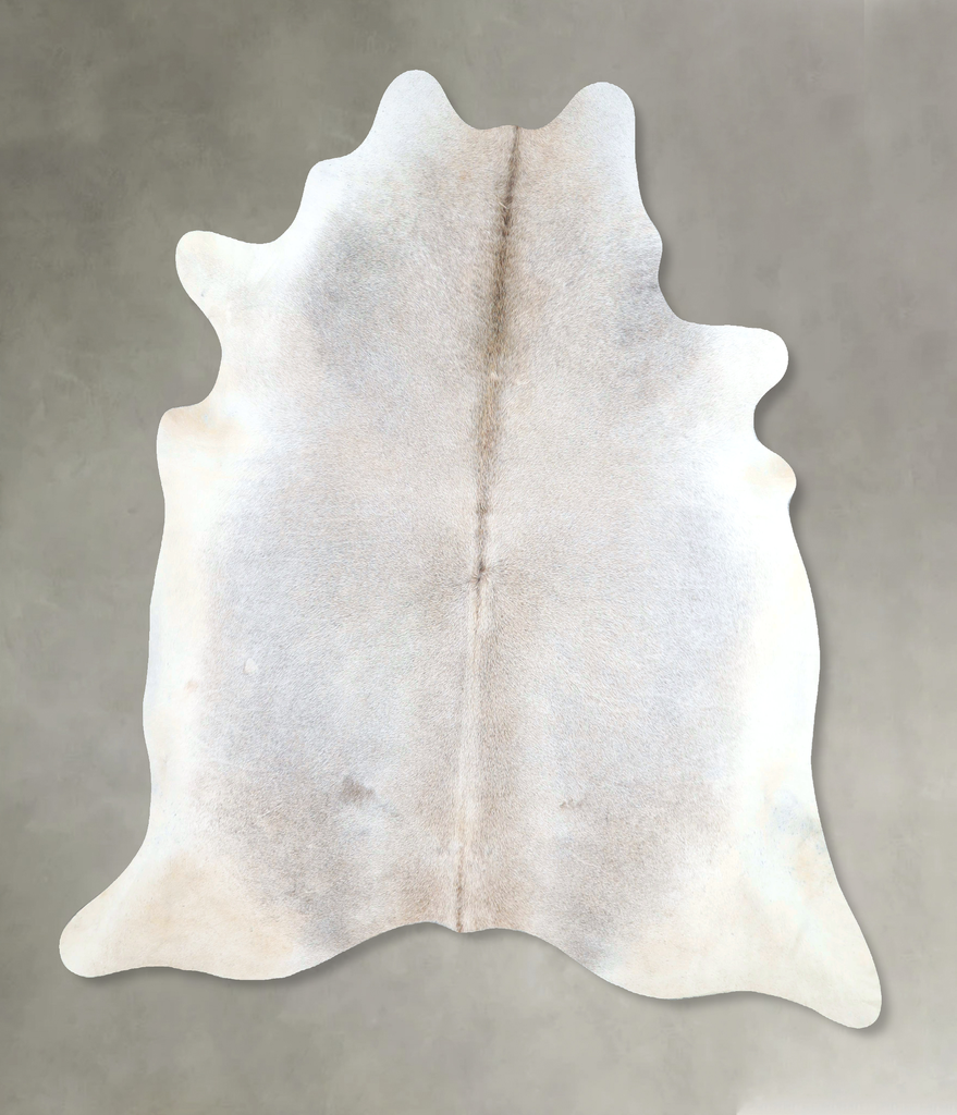 Grey with Beige X-Large Brazilian Cowhide Rug 6'10"H x 6'6"W #A48175 by Hudson Hides