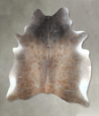 Grey with Beige Large Brazilian Cowhide Rug 6'10"H x 5'10"W #A48176 by Hudson Hides