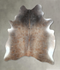 Grey with Beige Large Brazilian Cowhide Rug 6'10