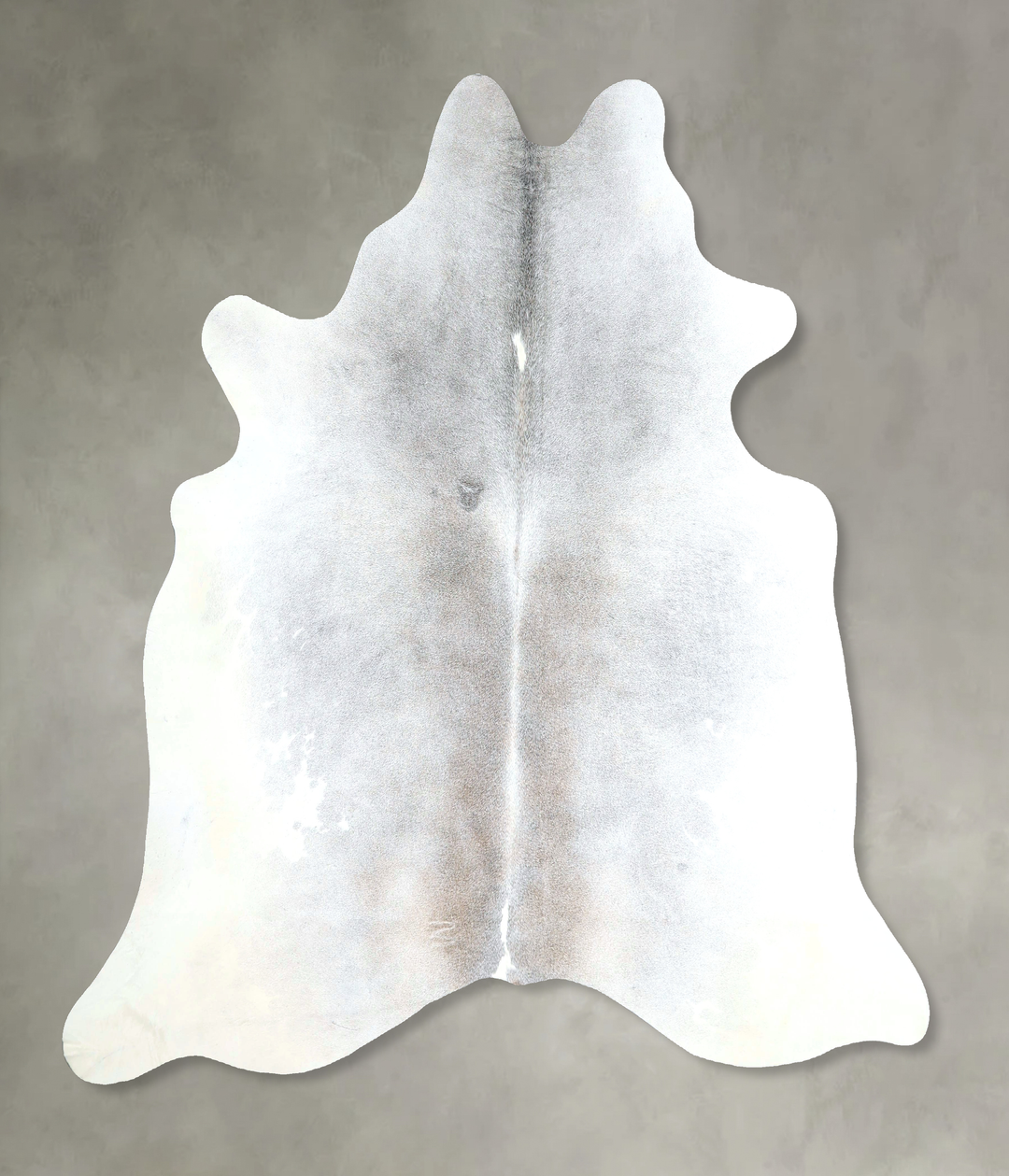Grey with Beige X-Large Brazilian Cowhide Rug 6'5"H x 6'5"W #A48177 by
