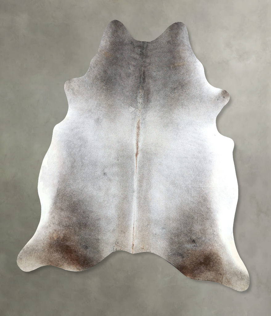Medium Grey X-Large Brazilian Cowhide Rug 6'10"H x 6'5"W #A48179 by Hudson Hides