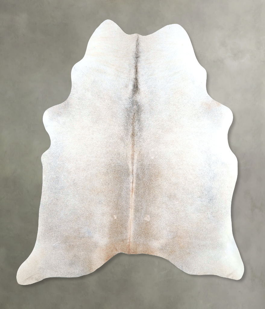 Grey with Beige Large Brazilian Cowhide Rug 6'4"H x 5'6"W #A48180 by Hudson Hides