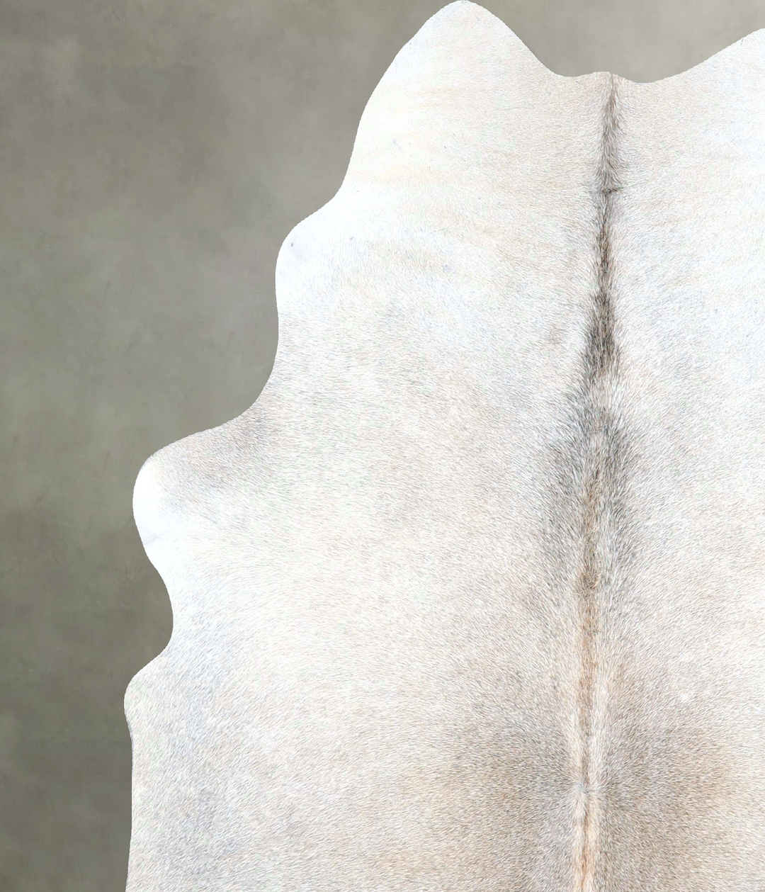 Grey with Beige Large Brazilian Cowhide Rug 6'4"H x 5'6"W #A48180 by H