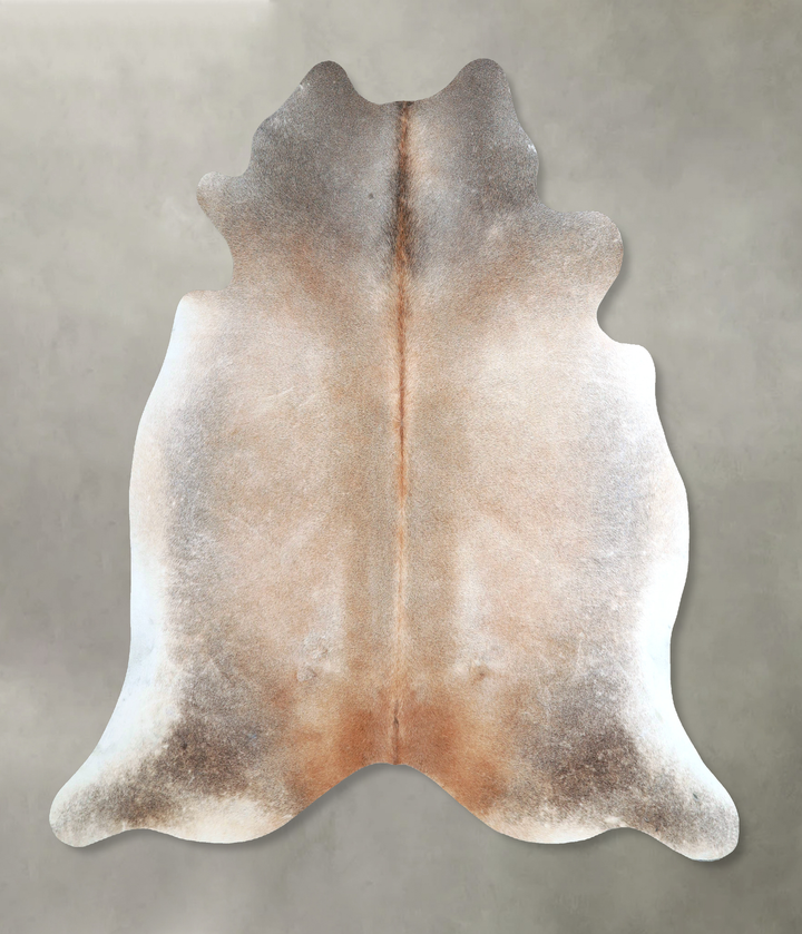 Grey with Beige X-Large Brazilian Cowhide Rug 6'7"H x 6'1"W #A48182 by Hudson Hides