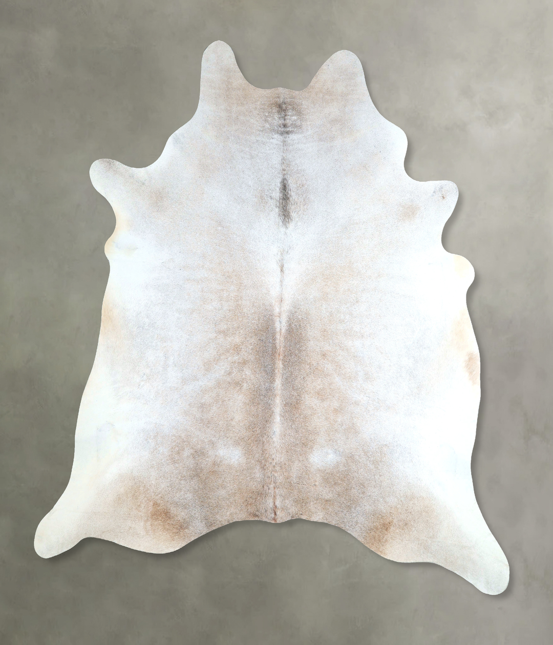 Grey with Beige XX-Large Brazilian Cowhide Rug 7'10"H x 7'1"W #A48183 