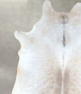 Grey with Beige XX-Large Brazilian Cowhide Rug 7'10"H x 7'1"W #A48183 by Hudson Hides