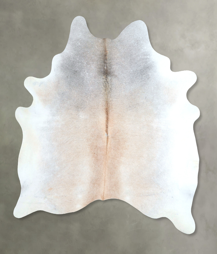 Grey with Beige X-Large Brazilian Cowhide Rug 7'3"H x 6'2"W #A48186 by Hudson Hides