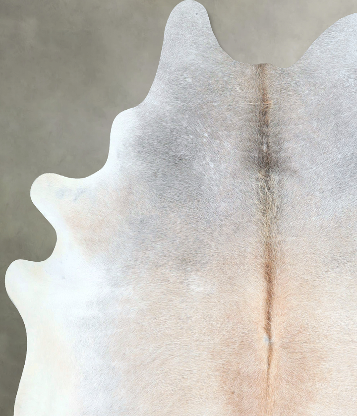 Grey with Beige X-Large Brazilian Cowhide Rug 7'3"H x 6'2"W #A48186 by Hudson Hides