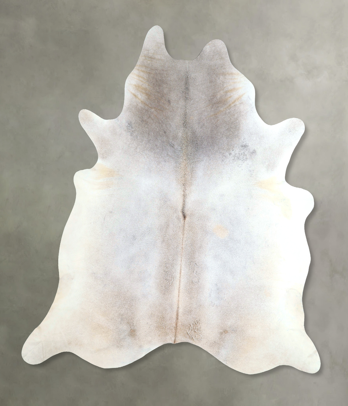 Grey with Beige Cowhide Rug #A48187
