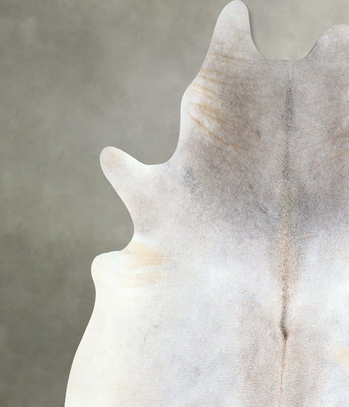 Grey with Beige XX-Large Brazilian Cowhide Rug 7'10"H x 7'1"W #A48187 by Hudson Hides