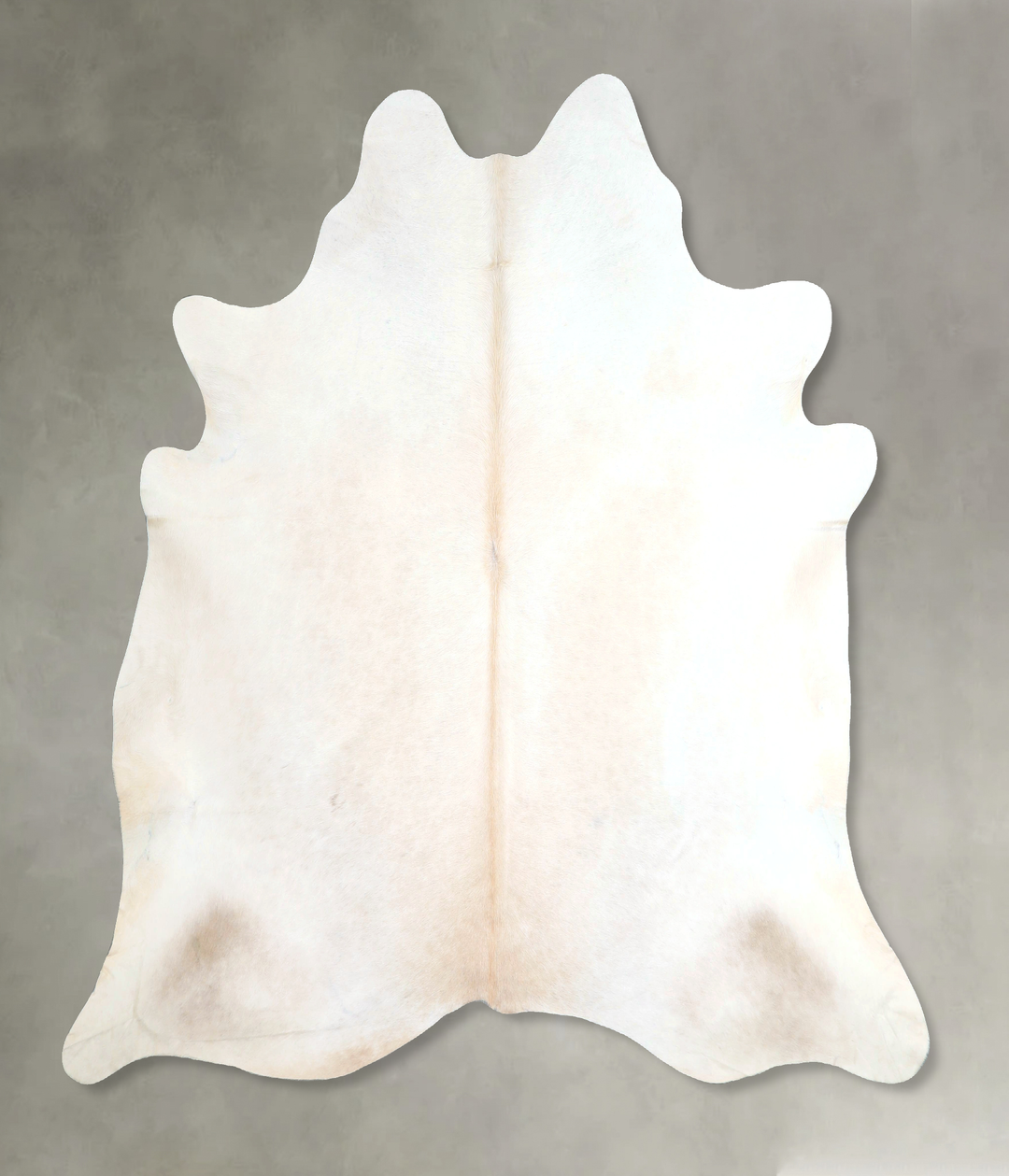 Ivory with Beige X-Large Brazilian Cowhide Rug 6'10"H x 7'3"W #A48193 