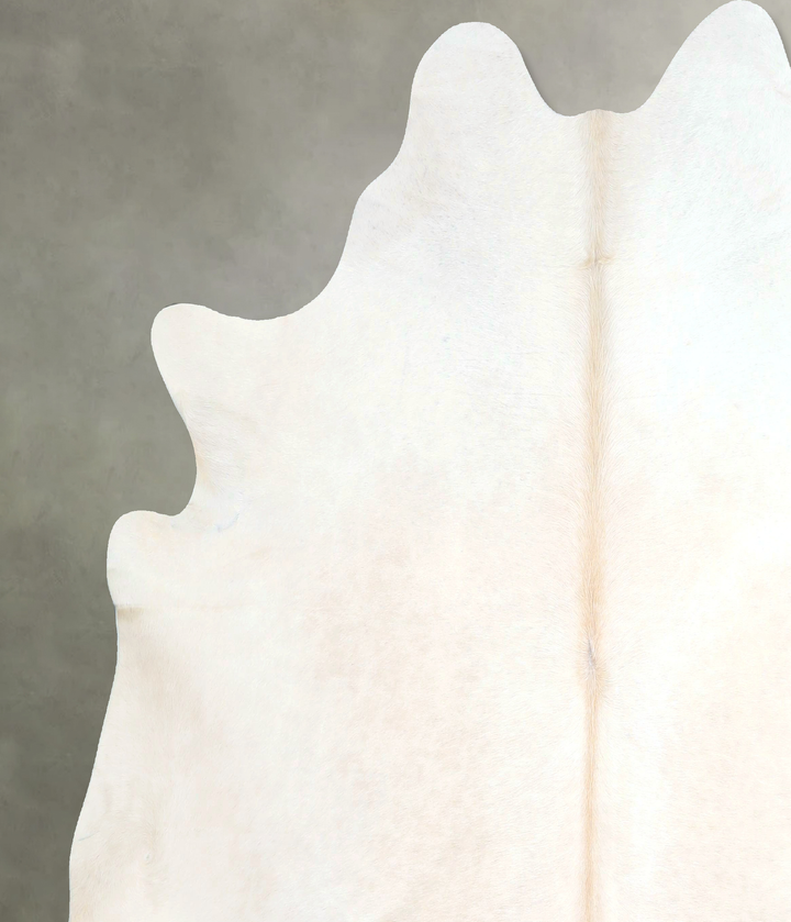 Ivory with Beige X-Large Brazilian Cowhide Rug 6'10"H x 7'3"W #A48193 by Hudson Hides