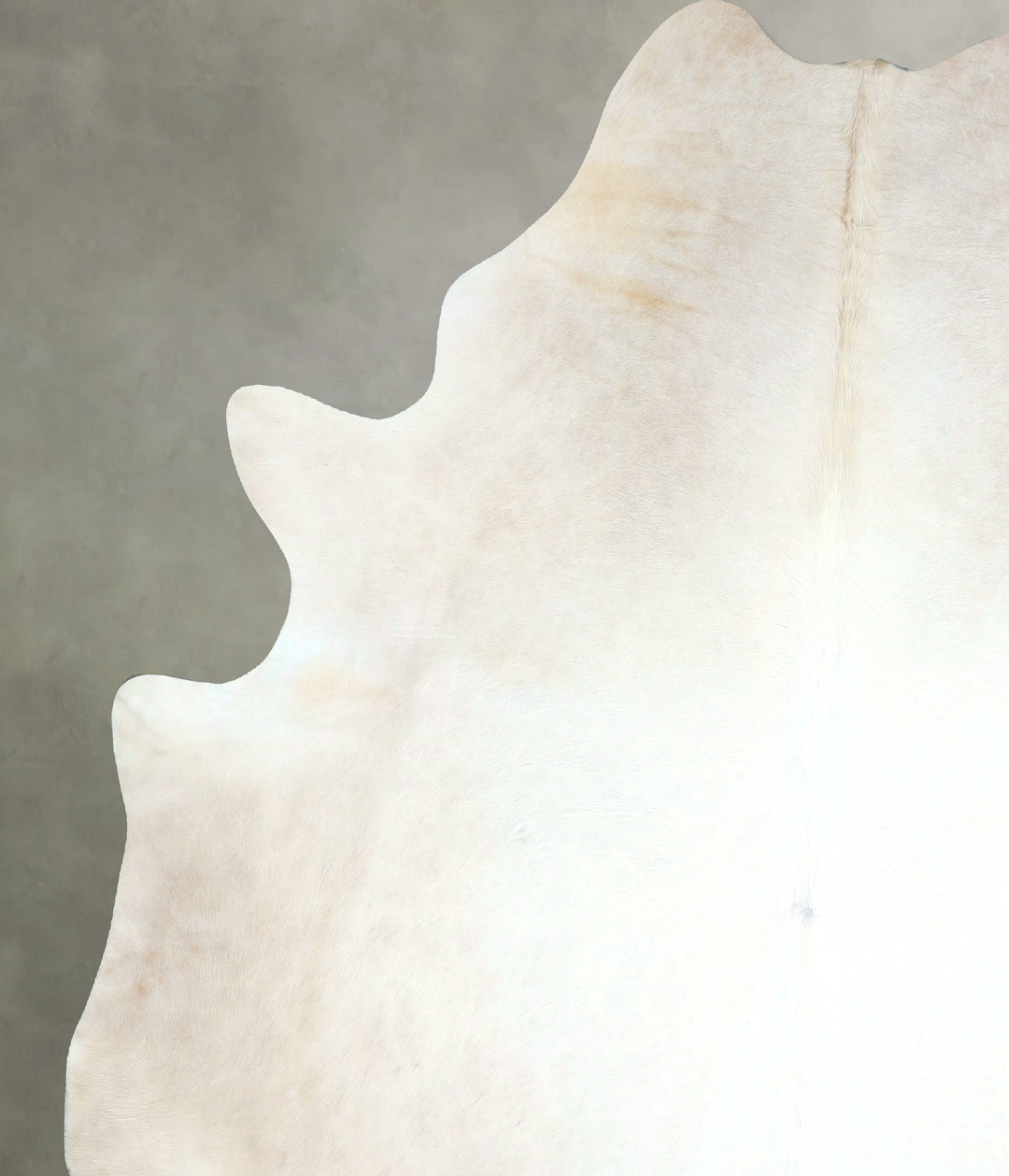 Ivory with Beige XX-Large Brazilian Cowhide Rug 7'9"H x 6'9"W #A48195 