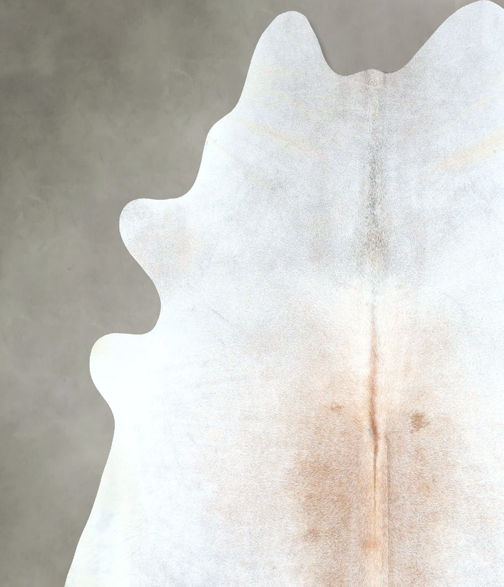 Grey with Beige XX-Large Brazilian Cowhide Rug 7'8"H x 7'3"W #A48204 by Hudson Hides