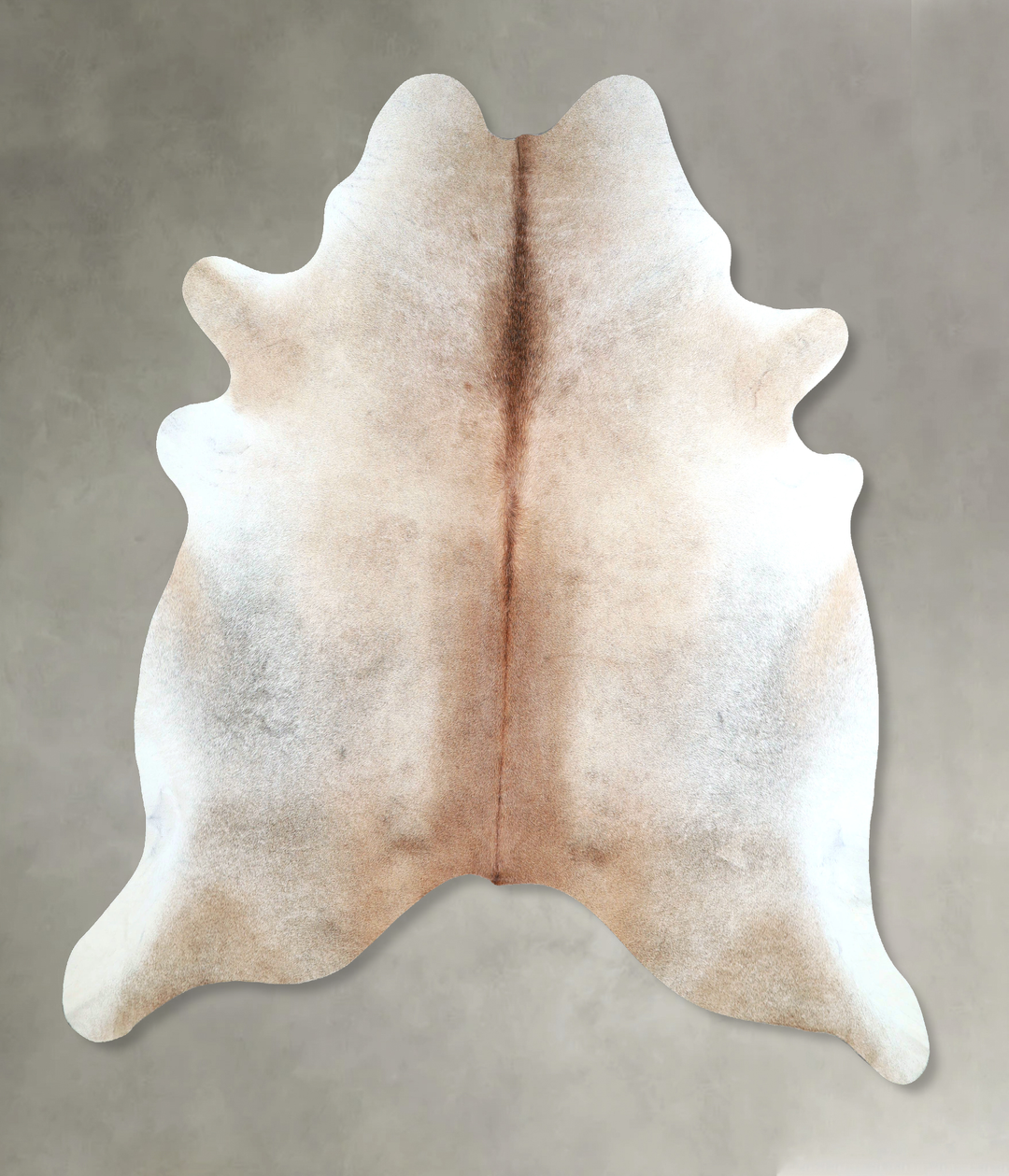 Grey with Beige XX-Large Brazilian Cowhide Rug 7'6"H x 7'0"W #A48206 b