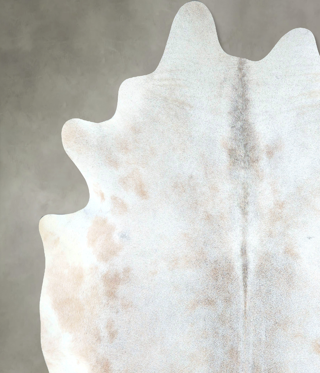 Grey with Beige XX-Large Brazilian Cowhide Rug 8'1"H x 7'4"W #A48215 b