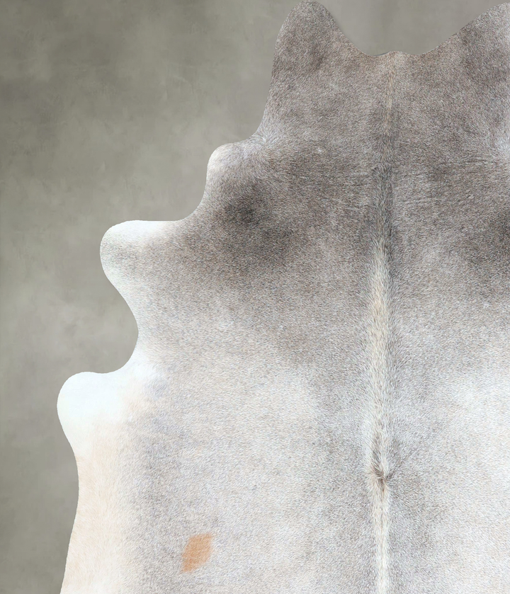 Grey with Beige X-Large Brazilian Cowhide Rug 7'2"H x 6'3"W #A48220 by Hudson Hides