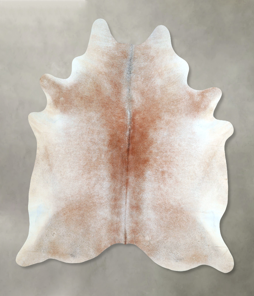 Grey with Beige X-Large Brazilian Cowhide Rug 7'2"H x 6'5"W #A48221 by Hudson Hides