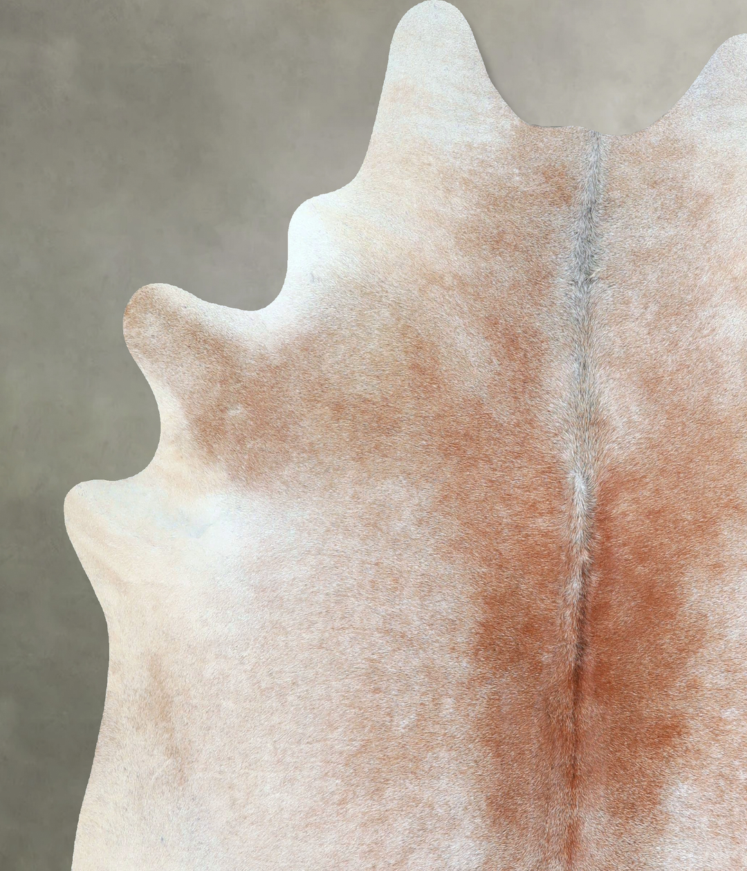 Grey with Beige X-Large Brazilian Cowhide Rug 7'2"H x 6'5"W #A48221 by