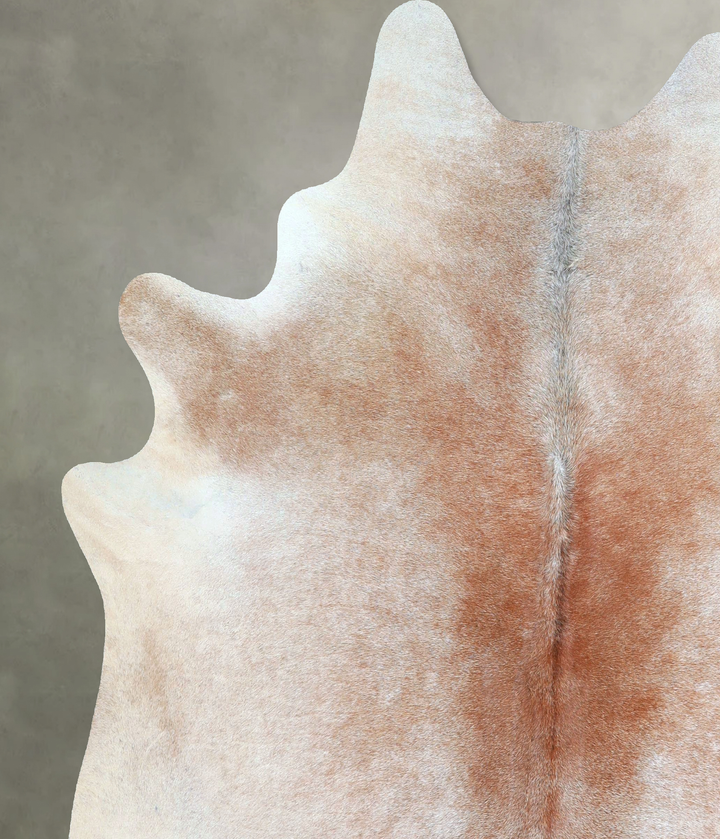 Grey with Beige X-Large Brazilian Cowhide Rug 7'2"H x 6'5"W #A48221 by Hudson Hides