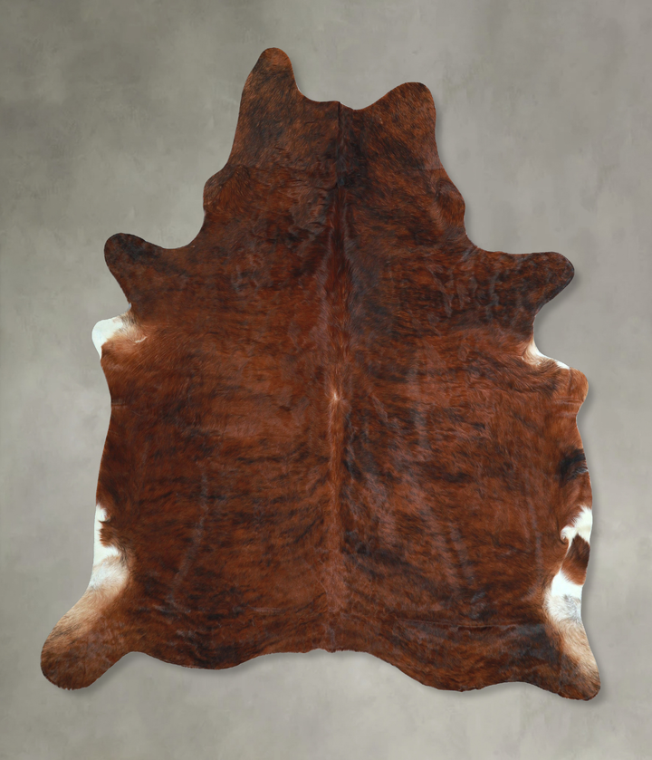 Dark Brindle X-Large Brazilian Cowhide Rug 7'0"H x 6'4"W #A48222 by Hudson Hides