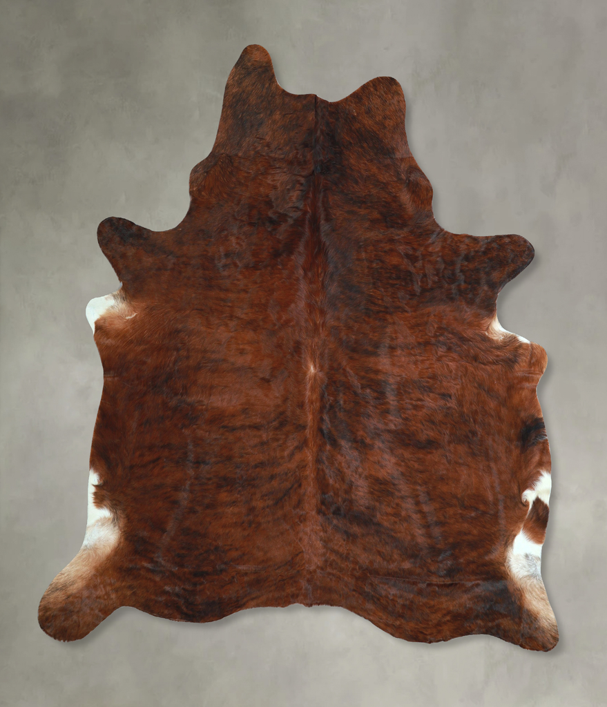 Dark Brindle X-Large Brazilian Cowhide Rug 7'0"H x 6'4"W #A48222 by Hudson Hides