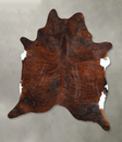 Dark Brindle X-Large Brazilian Cowhide Rug 7'9"H x 6'1"W #A48224 by Hudson Hides