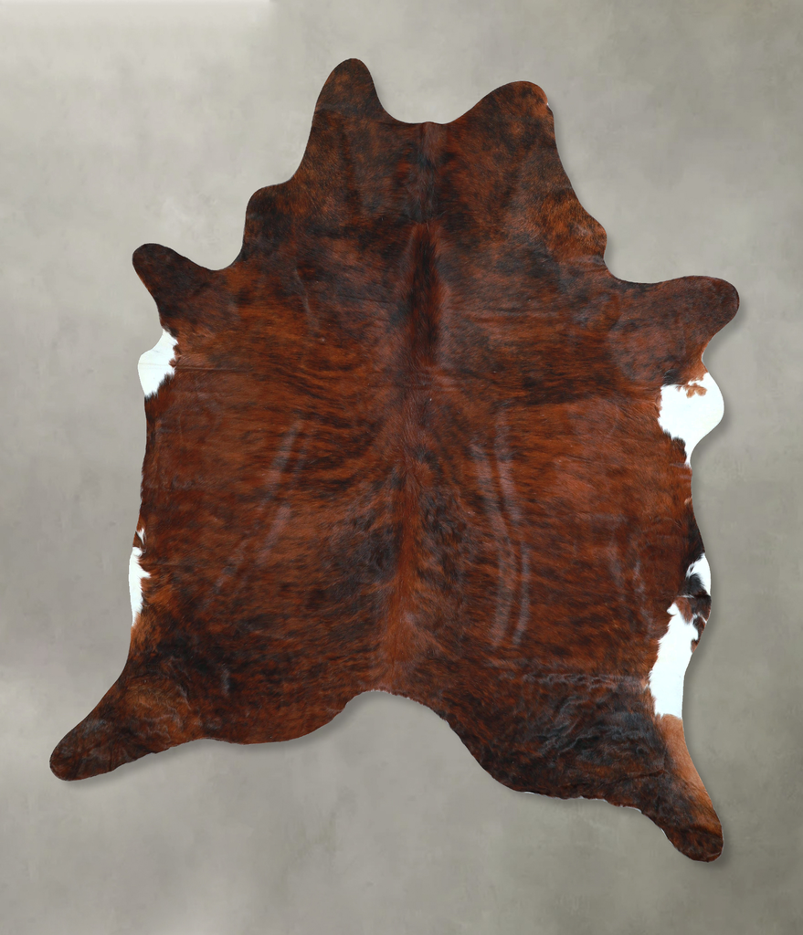 Dark Brindle X-Large Brazilian Cowhide Rug 7'9"H x 6'1"W #A48224 by Hudson Hides