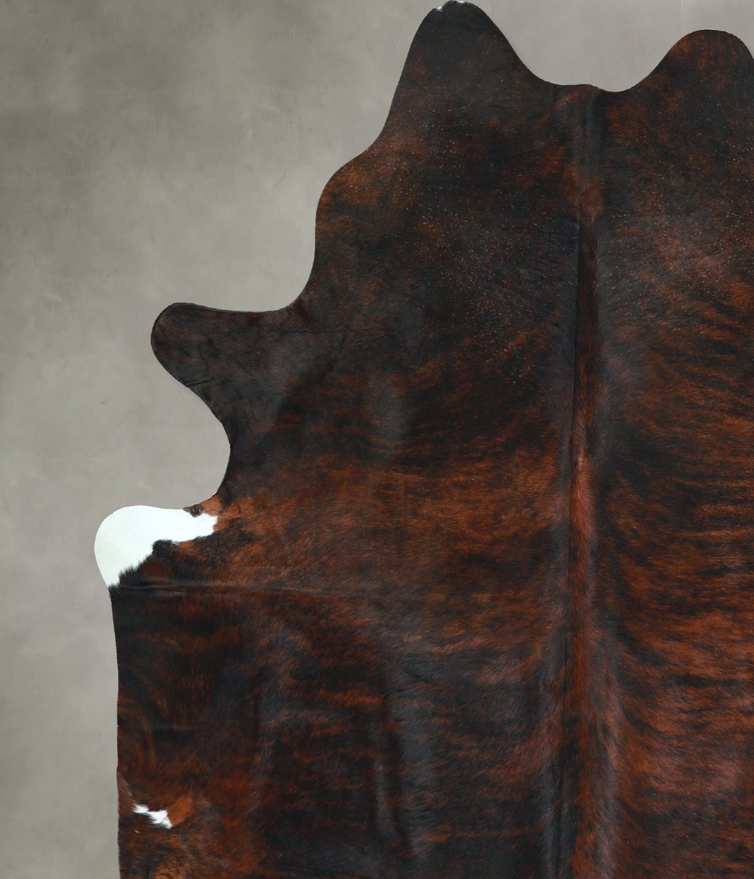 Dark Brindle X-Large Brazilian Cowhide Rug 7'1"H x 6'8"W #A48226 by Hu