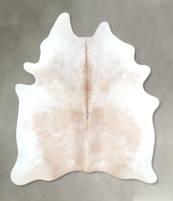 Grey with Beige Large Brazilian Cowhide Rug 6'10"H x 5'10"W #A48228 by Hudson Hides