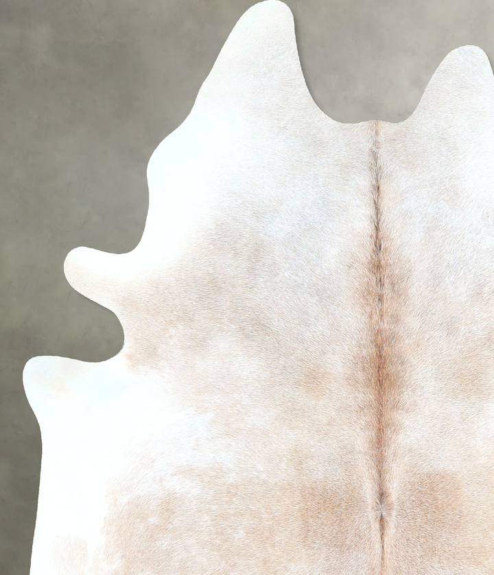 Grey with Beige Large Brazilian Cowhide Rug 6'10"H x 5'10"W #A48228 by Hudson Hides