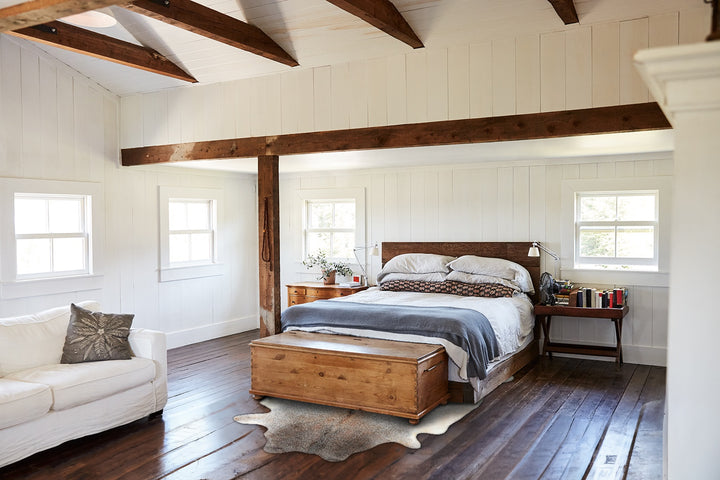 Grey with Beige X-Large Brazilian Cowhide Rug 6'8"H x 6'1"W #A48232 by Hudson Hides