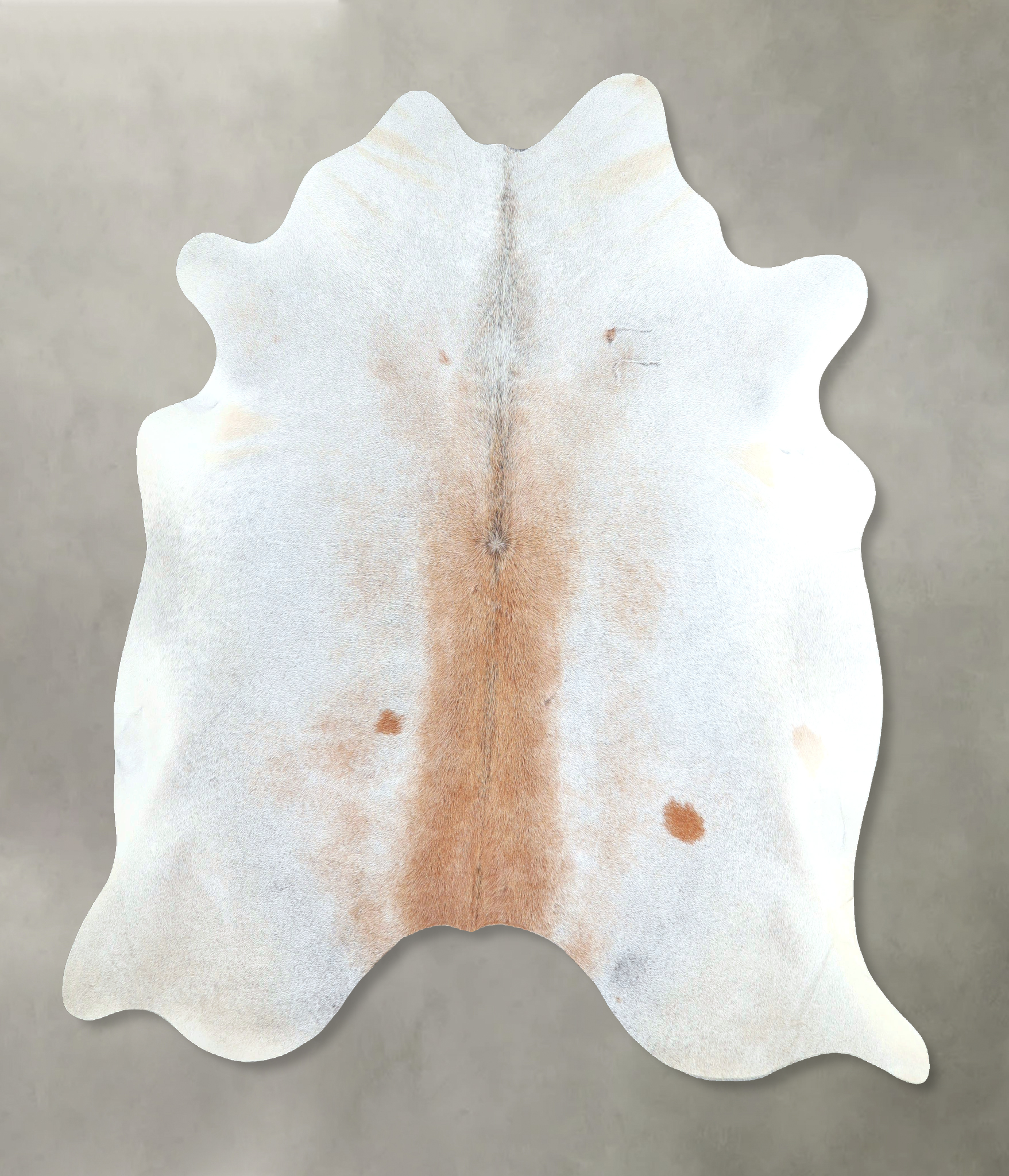Grey with Beige Cowhide Rug #A48233