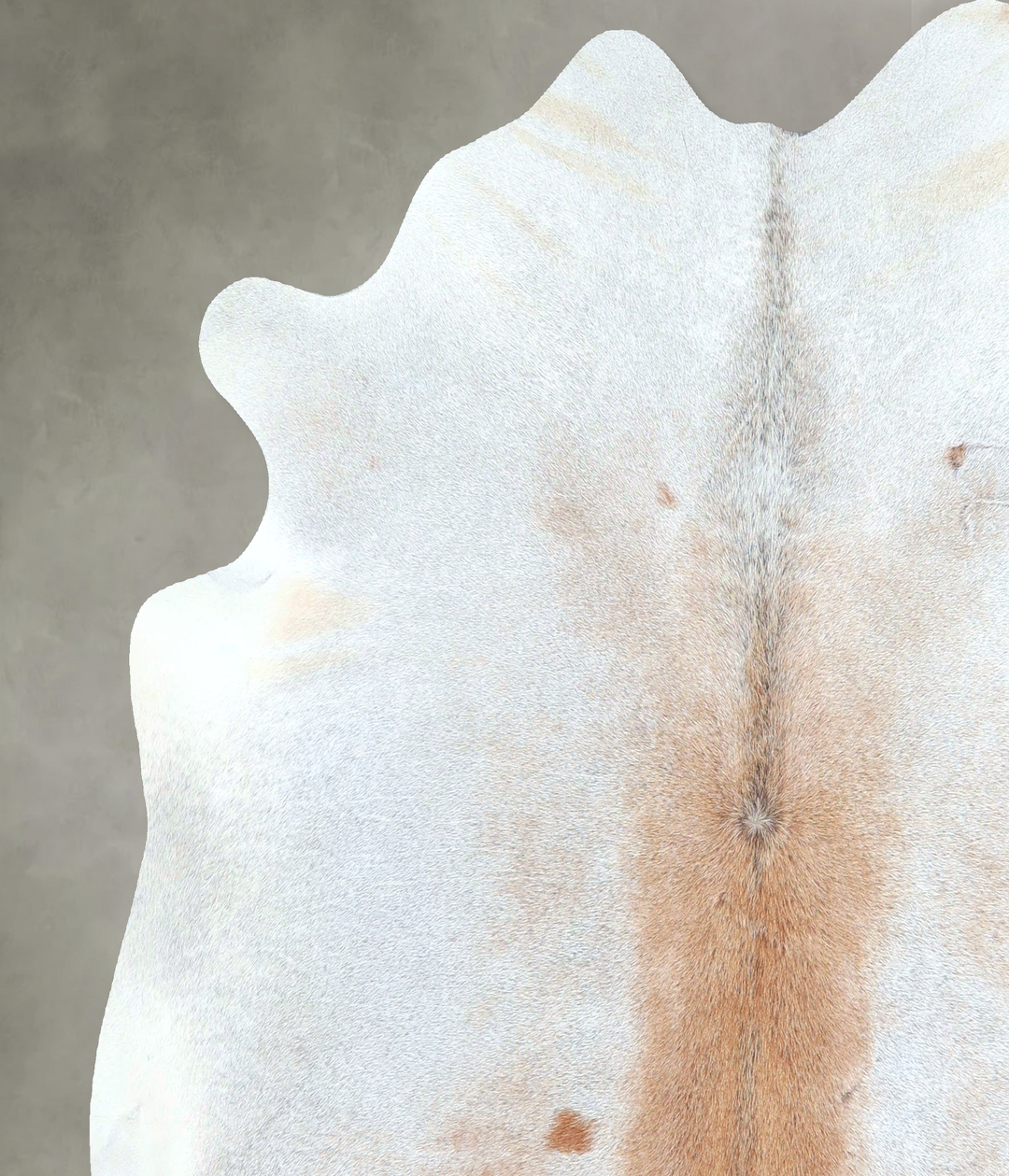 Grey with Beige Large Brazilian Cowhide Rug 6'2"H x 6'5"W #A48233 by H