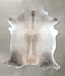 Grey with Beige Large Brazilian Cowhide Rug 6'4