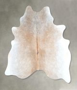 Grey with Beige Large Brazilian Cowhide Rug 5'9"H x 5'5"W #A48235 by Hudson Hides