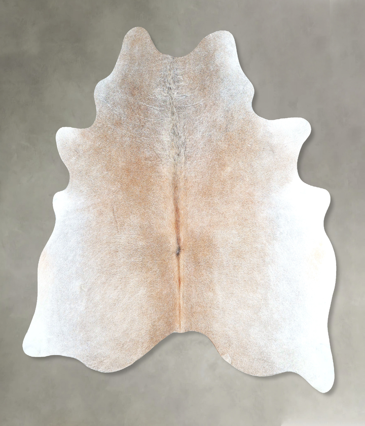 Grey with Beige Large Brazilian Cowhide Rug 5'9"H x 5'5"W #A48235 by Hudson Hides