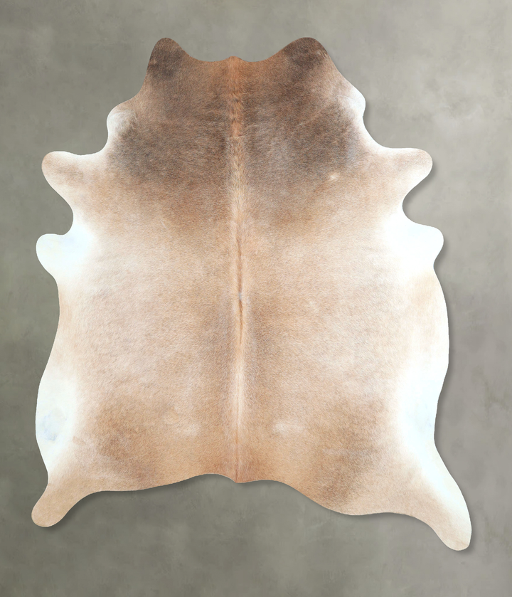 Grey with Beige X-Large Brazilian Cowhide Rug 7'1"H x 5'11"W #A48236 by Hudson Hides