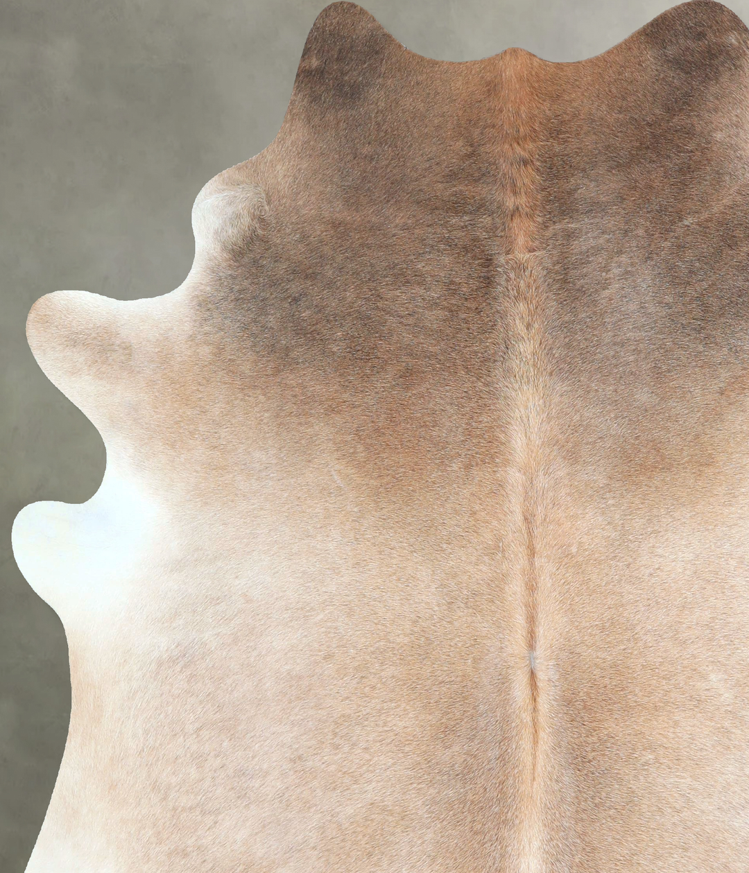 Grey with Beige X-Large Brazilian Cowhide Rug 7'1"H x 5'11"W #A48236 b