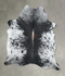 Salt and Pepper Black Large Brazilian Cowhide Rug 6'7