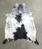 Salt and Pepper Black X-Large Brazilian Cowhide Rug 7'2